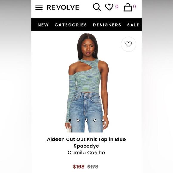 NWT * CAMILA COELHO Aideen Cutout Knit Top Revolve - $178. - Picture 5 of 12